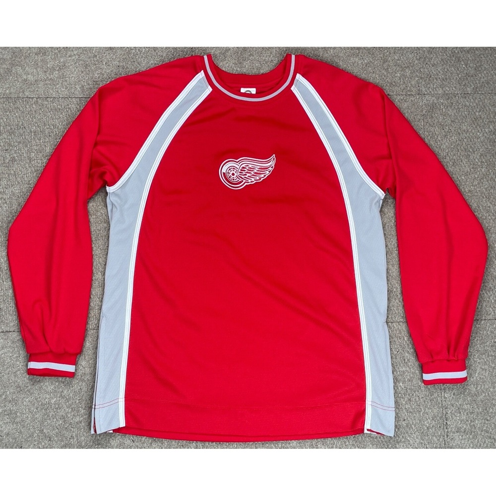 NHL Detroit Redwings Kid‎ Athlete Long Sleeve Hockey Jersey Size 18/20